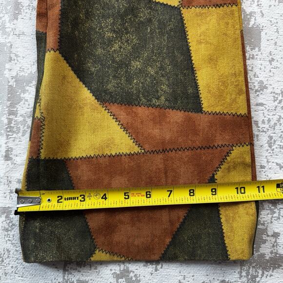 VTG Patchwork Plaid Wide Leg Bell Bottom Pants Groovy Hippy Retro *READ* - Picture 14 of 16